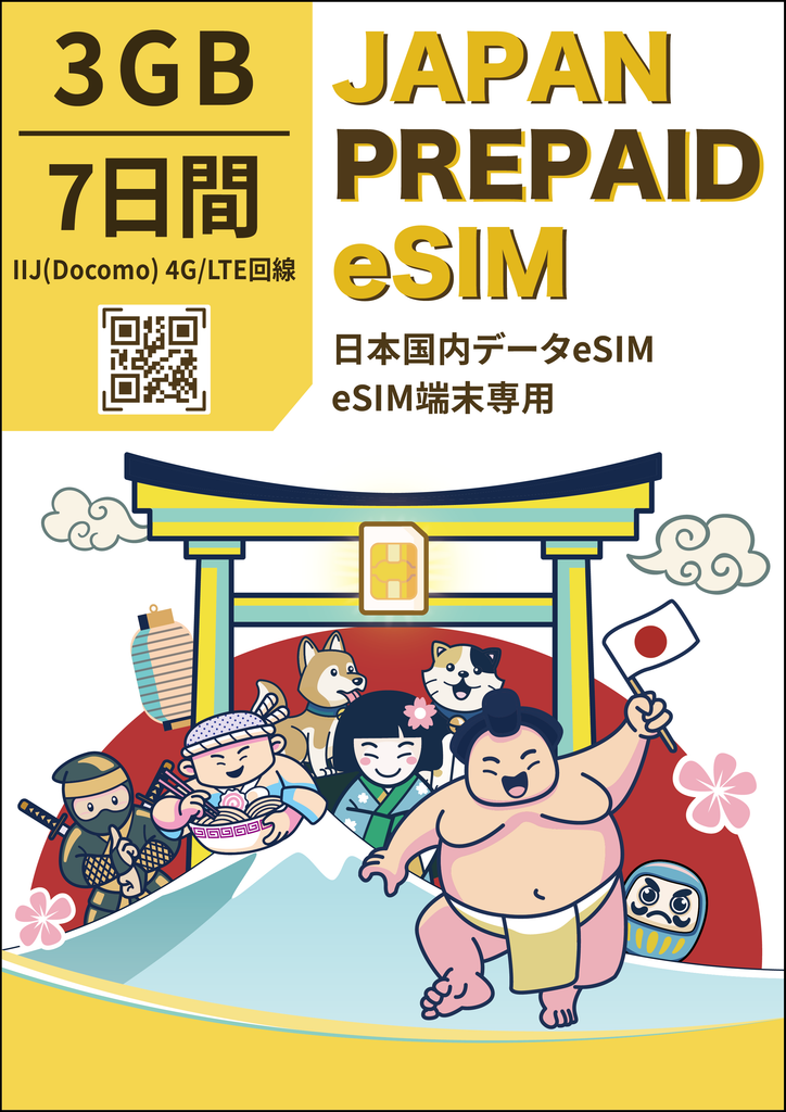 Prepaid eSIM IIJ DOCOMO 3GB